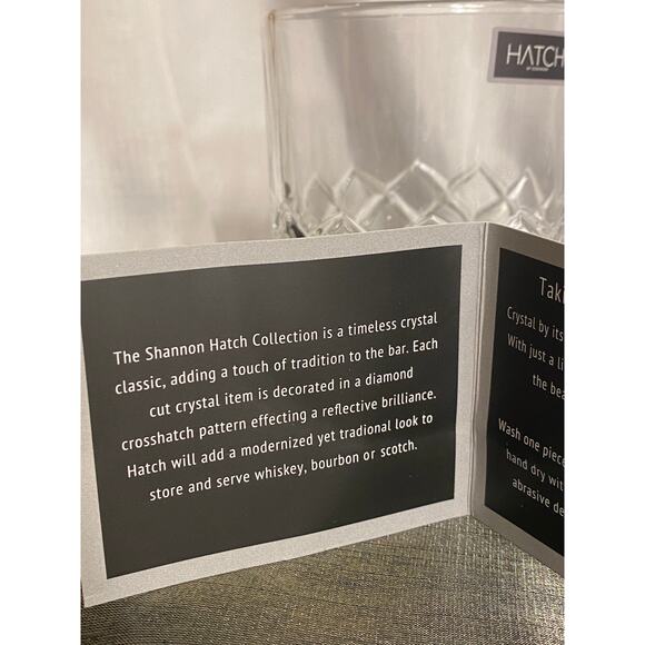 set 3 Shannon Hatch Collection by Godinger Crystal Double Old Fashioned Glasses - Picture 8 of 16